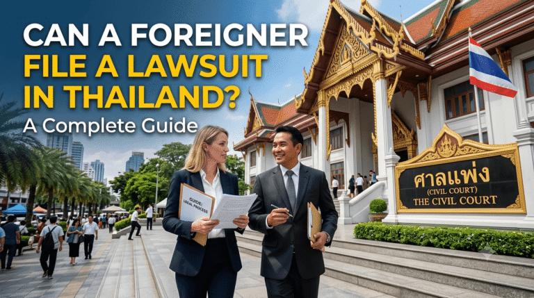 can a foreigner file a lawsuit in Thailand